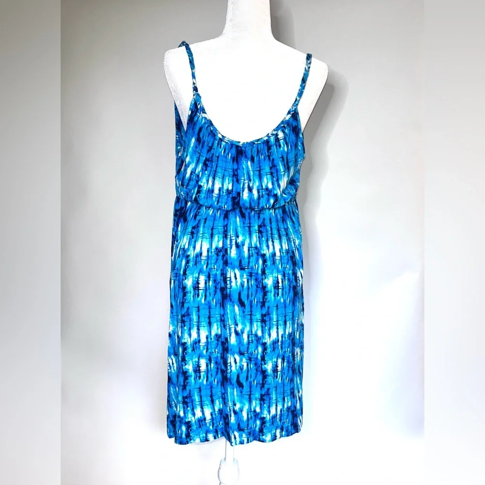 Style &Co. Blue Floral/Tropical Dress Size Large - Picture 3 of 8